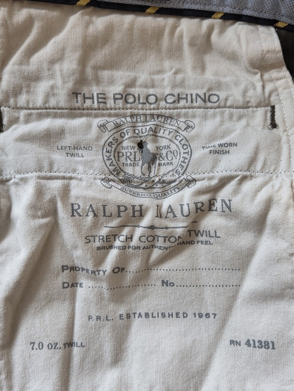 Polo Ralph Lauren, The Polo Chino, Stretch Straight Fit Olive Green Pants Men's - Picture 6 of 11